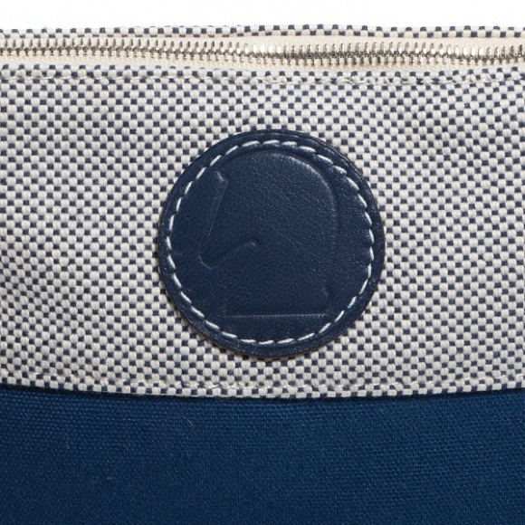 Hermes Rare Collectors Canvas Bolide Samarcande Toiletry Case MM Indigo Bleu - Picture 6 of 17